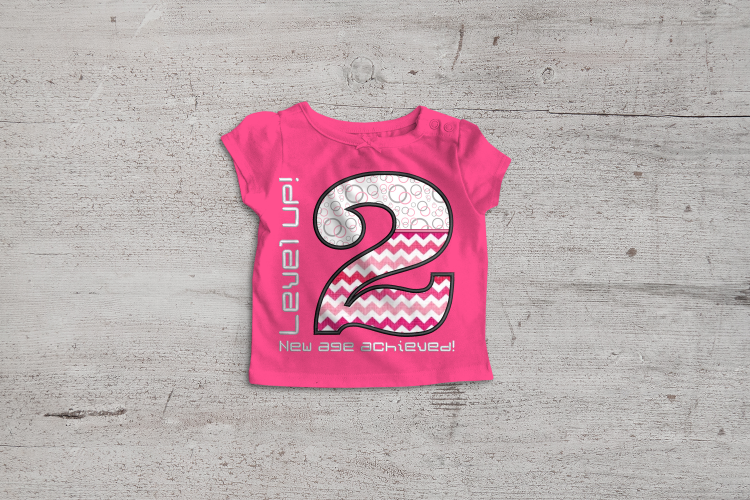 Level Up! 2nd Birthday Applique Embroidery Design