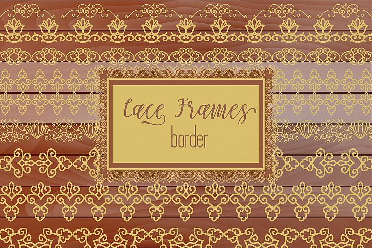 Bronze gold Lace Borders Clipart   Vectors