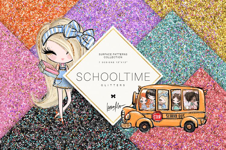 Back to School Glitter Textures