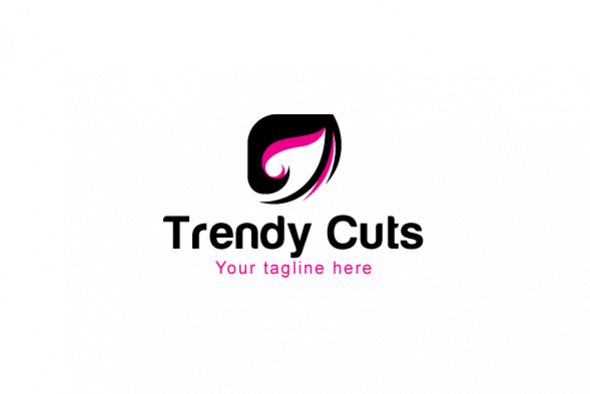 Trendy Cuts - Hair Saloon Stock Logo Template