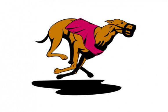 Greyhound Dog Racing Retro example image 1