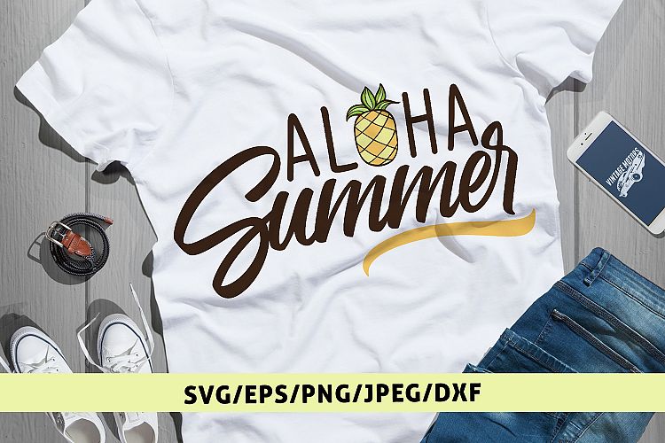 Aloha Summer - Summer SVG EPS DXF PNG Cutting Files