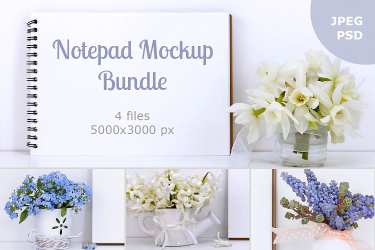 Notepad mockup bundle 