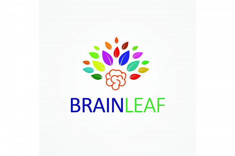 Brain Leaf Logo Template example image 1