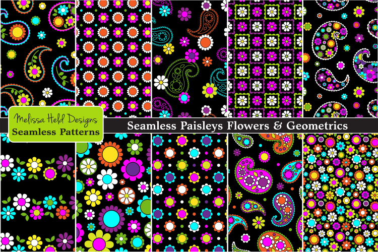 Seamless Paisleys   Flowers