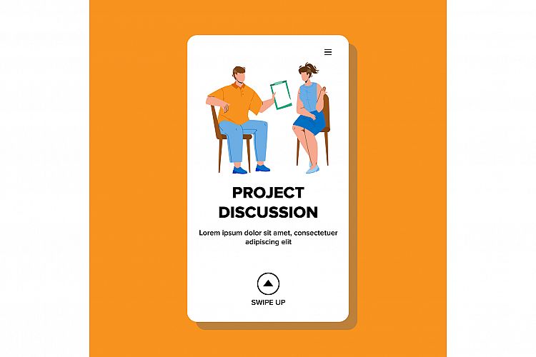 Project Discussion Business Occupation Vector example image 1
