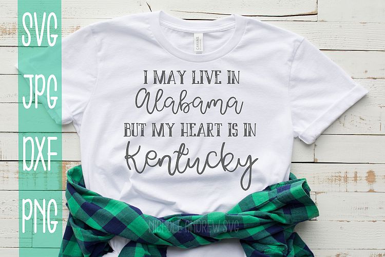 I may live in Alabama but my heart is in Kentucky, SVG