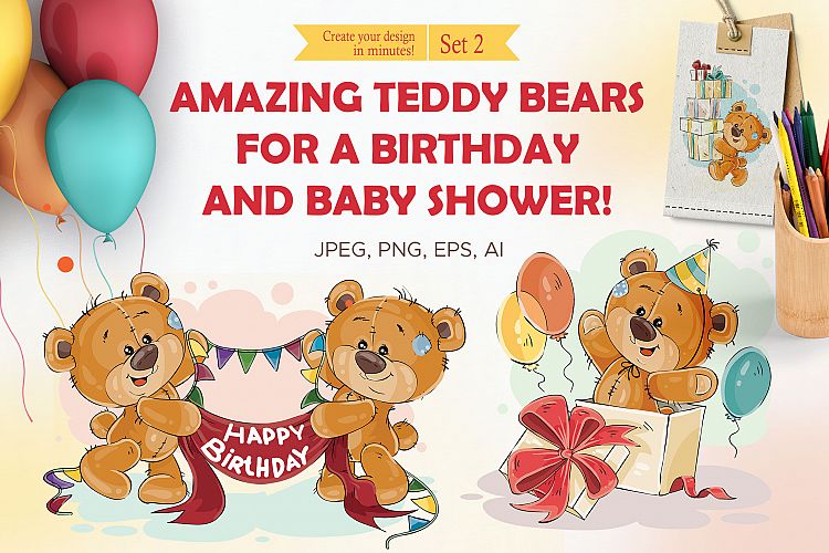 Lovely teddy bears. Happy Birthday.