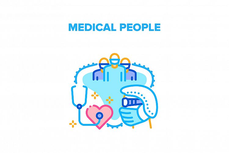 Medical People Vector Concept Color Illustration