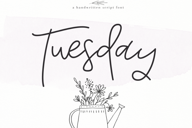 Tuesday - Handwritten Script Font