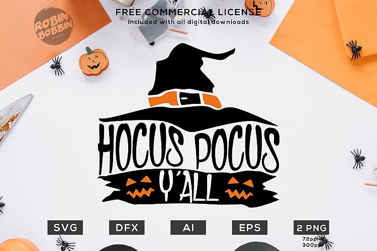Hocus Pocus YAll Halloween Design SVG DXF EPS AI