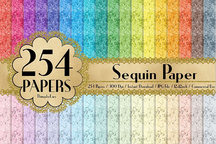 254 Sequin Texture Digital Papers 12 x 12 inch