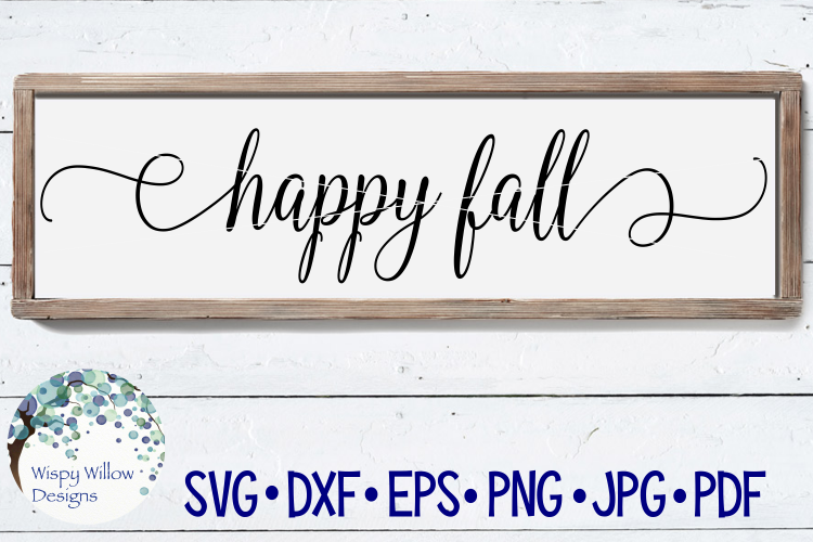 Happy Fall Sign SVG