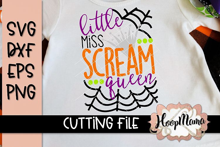 Little Miss Scream Queen - Halloween SVG Cu