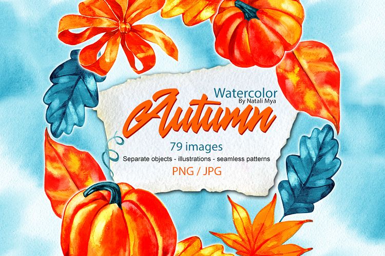 Watercolor autumn illustrations 