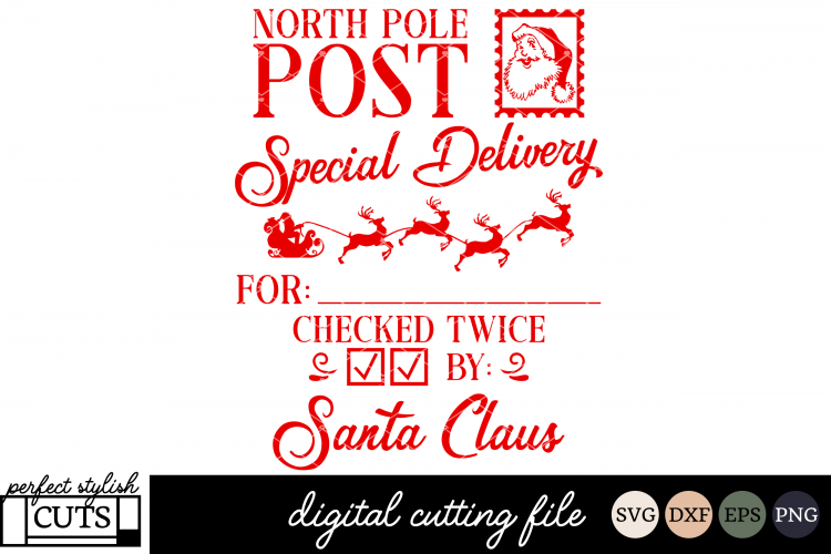 Santa Sack SVG, Christmas SVG - North Pole Post SVG File