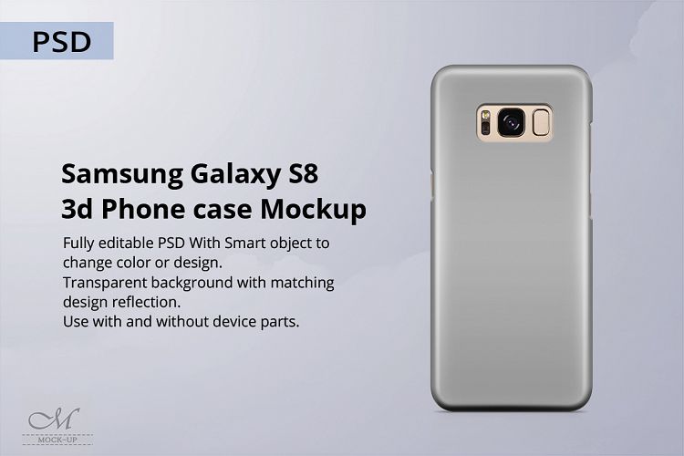 Samsung Galaxy S8 3d Phone Case Mockup