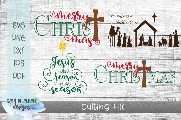 Mini Religious Christmas Bundle - 4 SVG Designs