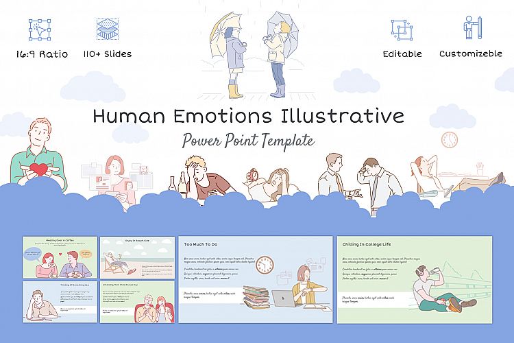 Human Emotions Illustrative Template