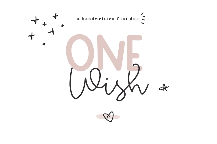 One Wish - Handwritten Script & Print Font Duo