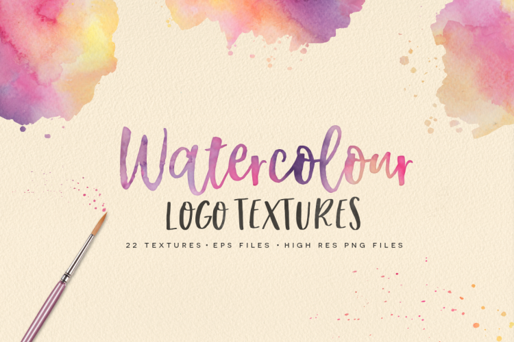 22 Watercolour Logo Textures