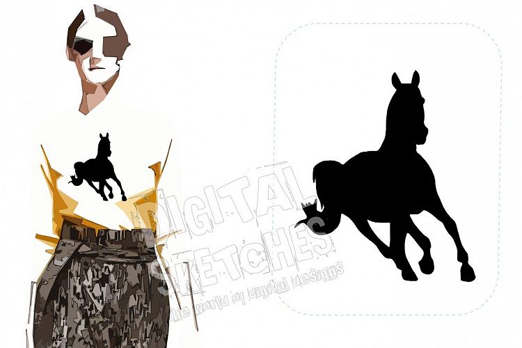 Horse Machine Embroidery Design Stallion 4 Sizes