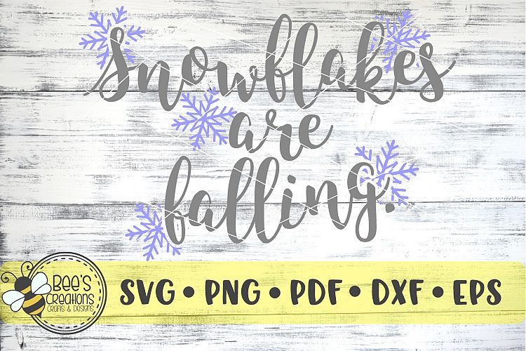 Snowflakes Are Falling SVG