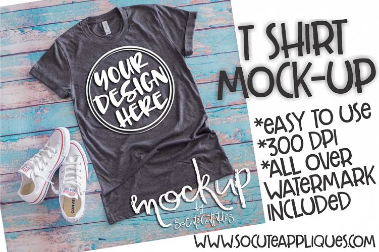 Gray t shirt mock up 6479