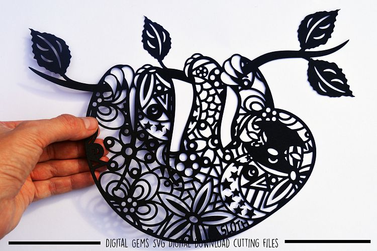 Sloth paper cut SVG / DXF / EPS files