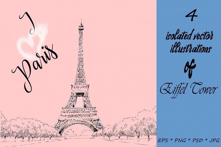 I love Paris. Vector