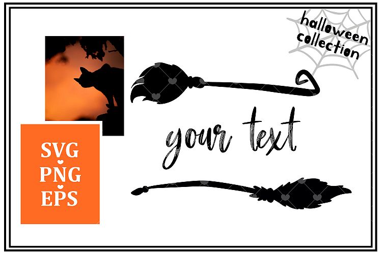 Brooms with place for text . SVG