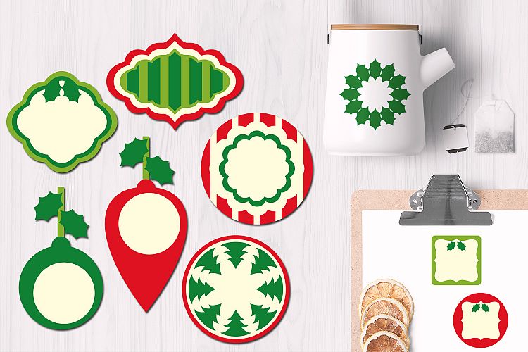 Christmas Frames, Labels, Tags Graphics