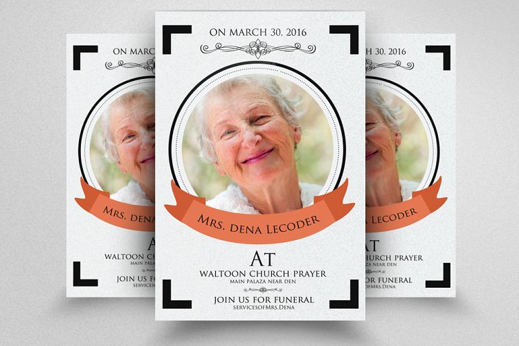 Memorial   Funeral Program Flyer