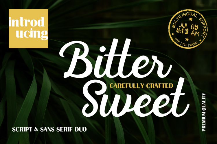 Bittersweet Script & Sans Serif DUO