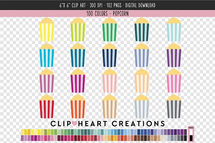 Popcorn Clip Art - 100 Clip Art Graphics