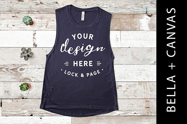 Midnight Navy Bella Canvas 8803 Mockup Tank Gym Wear Vest