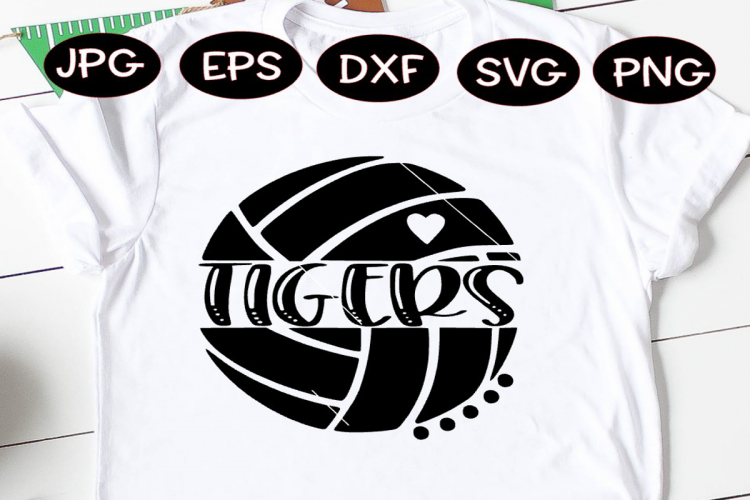 Tigers Volleyball SVG, Volleyball SVG, Tigers SVG