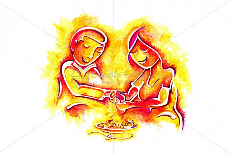 Painting of Raksha Bandhan