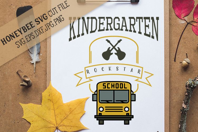Kindergarten Rockstar SVG Cut File