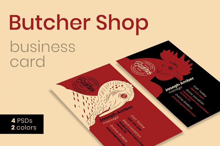 Butcher Shop Business Card