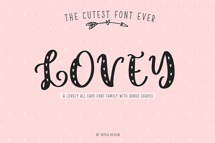 Lovey cute valentines heart font family