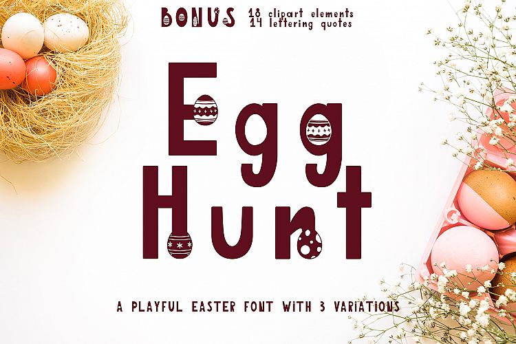 Egg Hunt-decorated font