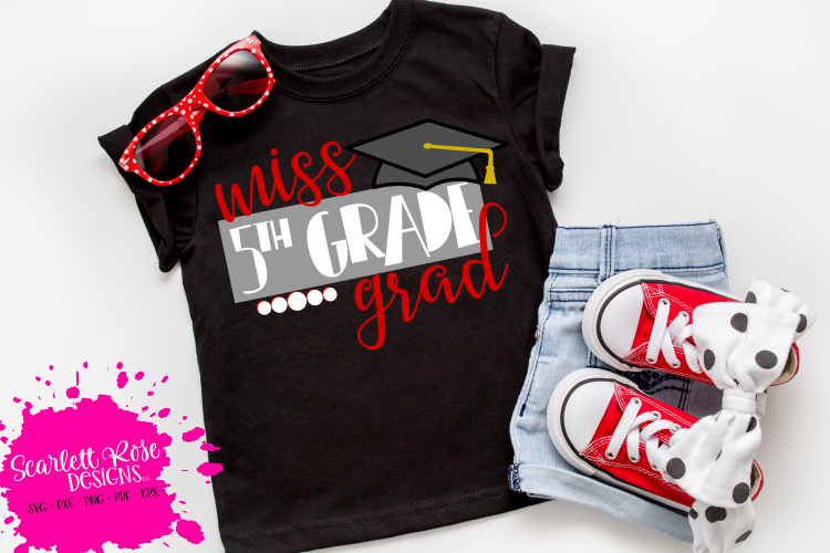 Miss 5th Grade Grad - Girl SVG