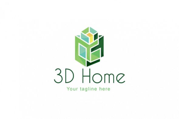 3D Home - Architect Logo Design Template for Interior & Exterior Services