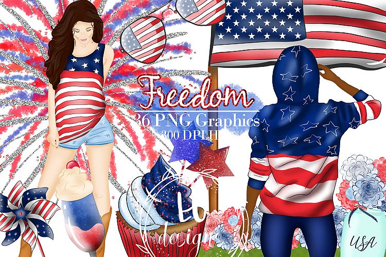 4th Of July Clipart, Independence Day Graphics, USA Clipart