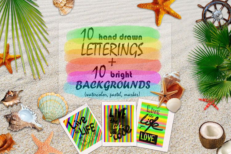  Lettering LIVE the LIFE you LOVE. Hand drawn