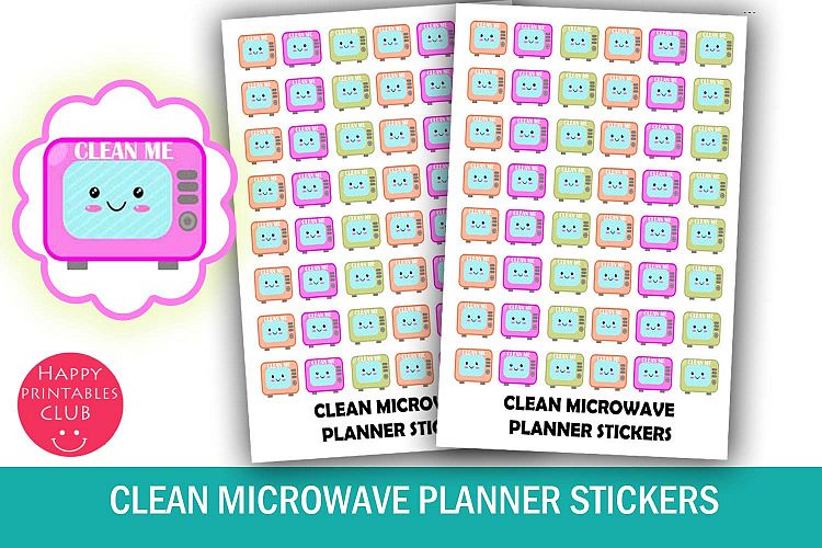 Clean Microwave Planner Stickers-Kitchen Functional Stickers