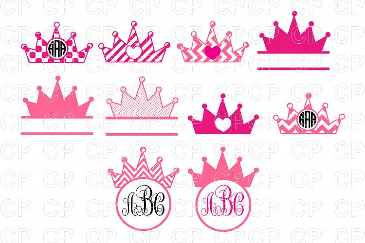 Priness Crown Bundle SVG Cut Files, Priness Crown Clipart