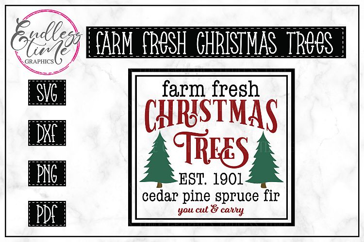 Farm Fresh Christmas Trees- A Vintage Christmas SVG