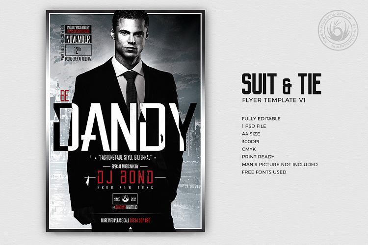 Suit and Tie Flyer Template
